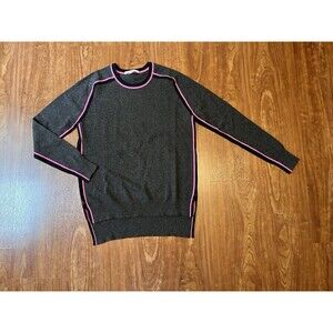 AUTUMN PURE CASHMERE CREW NECK LONG SLEEVE HI LOW HEM PULLOVER SWEATER SIZE L